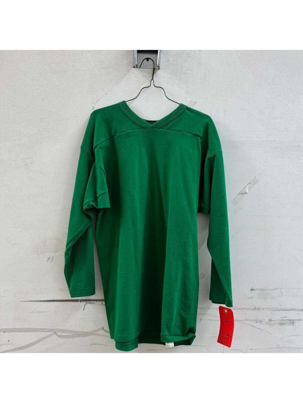Vintage 1970s Russell Athletic Kelly Green Blank Football Practice Jersey